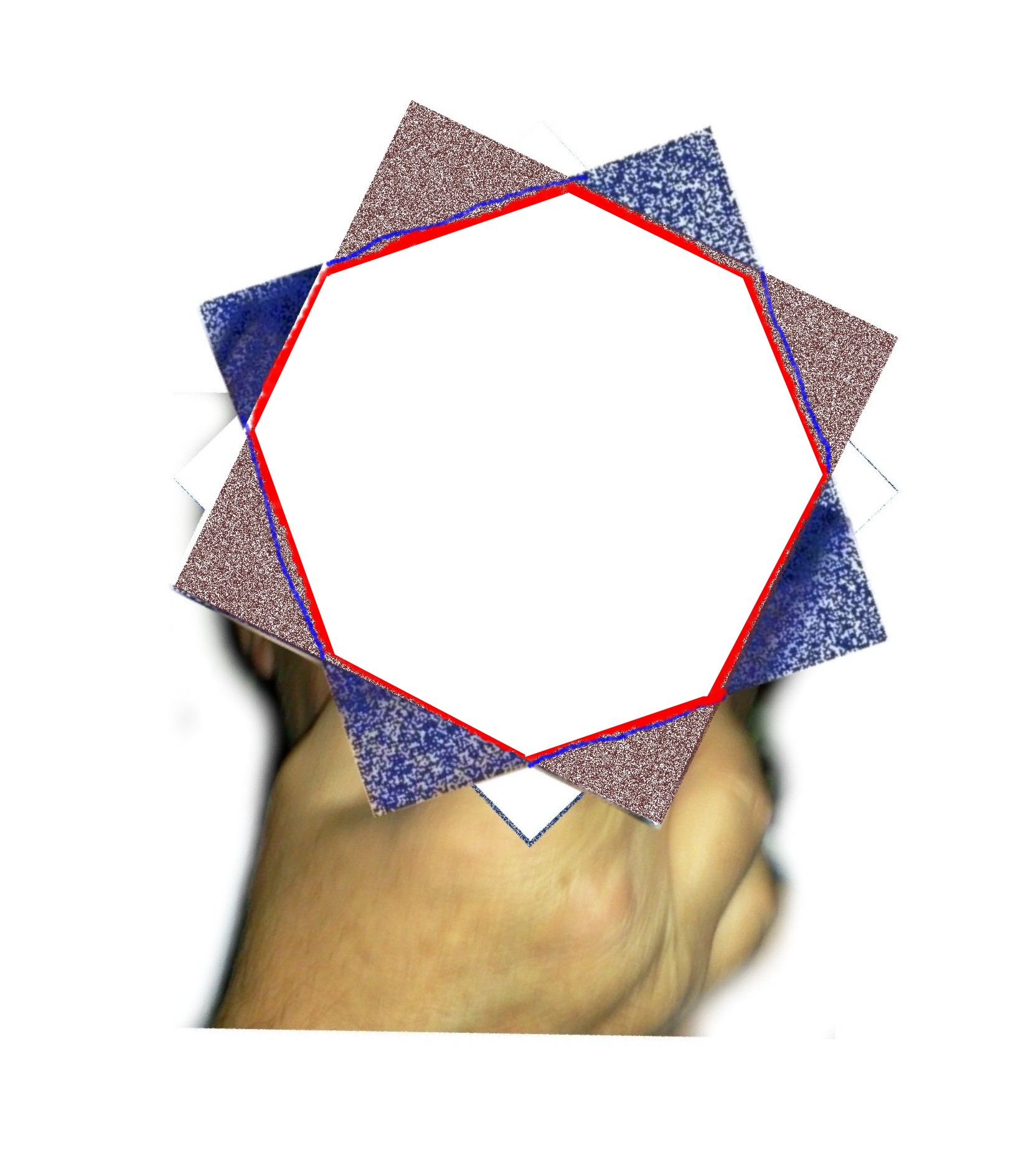 DA VID STAR HUMAN EYES VIEW IS THIS IN RED LINES.