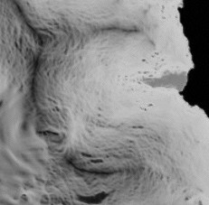 VISIBLE SPHERE FACE IN ICE NEGATIV