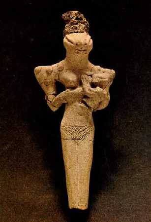 Prehistoric Baked-Clay Female Figurine ALIEN  MALE FEMAL...SOURCE BAGDAD MUSEUM