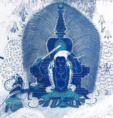 Buddha Cutting Hair.