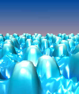 Warped diamond-shaped blue object