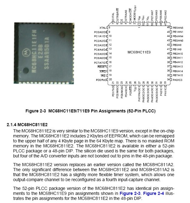MC68HC11E1FN DATA