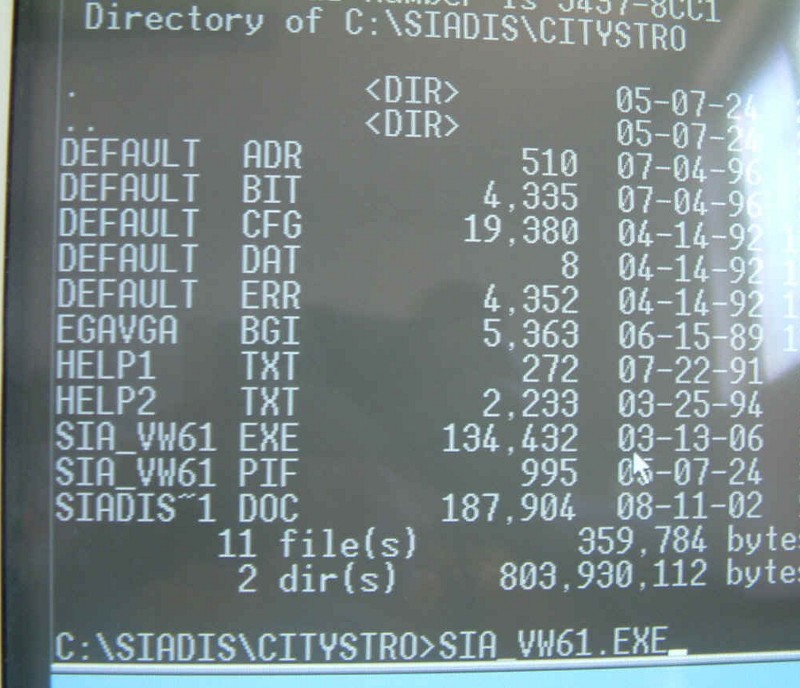SIADIS FILE LISTING