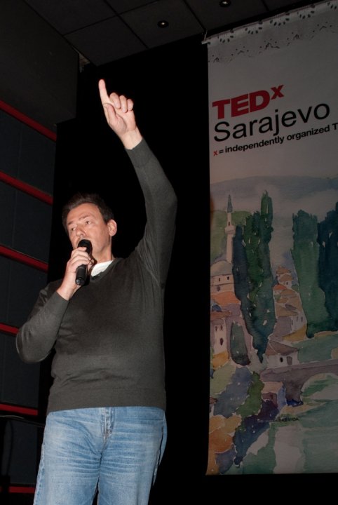 RUDOLF (BOSCHNJAK) BOSNJAK FIRST ELECTRIC CAR PRESENTATION IN BOSNIA AND HERZEGOVINA AT FIRST TEDx IN SARAJEVO.