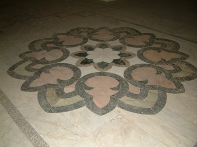 Drawing visible every where on the floor of Saddam Hussein palace in Baghdad, Iraq