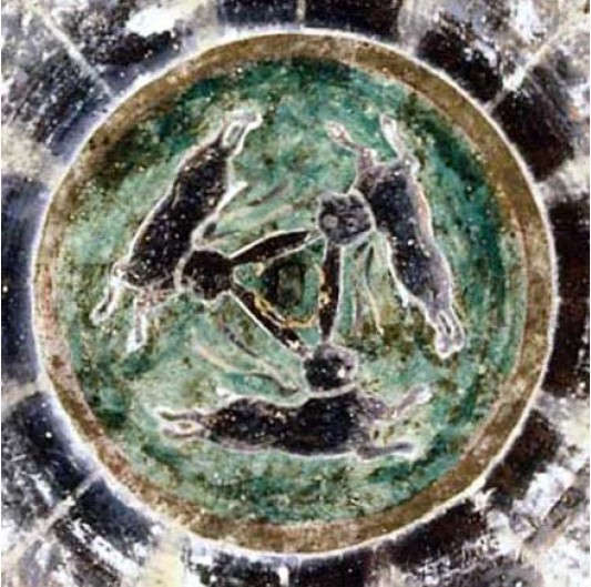 THREE HARES DUNHUANG CHINA.